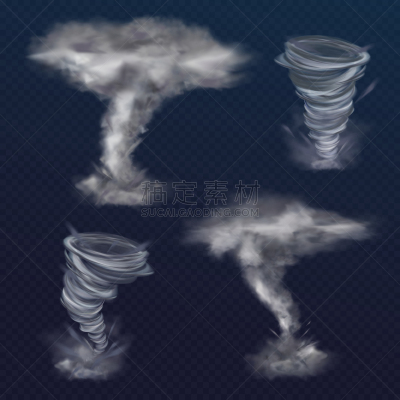 绘画插图,矢量,龙卷风,风,组物体,漩涡形,螺线,三维图形,涡,透明