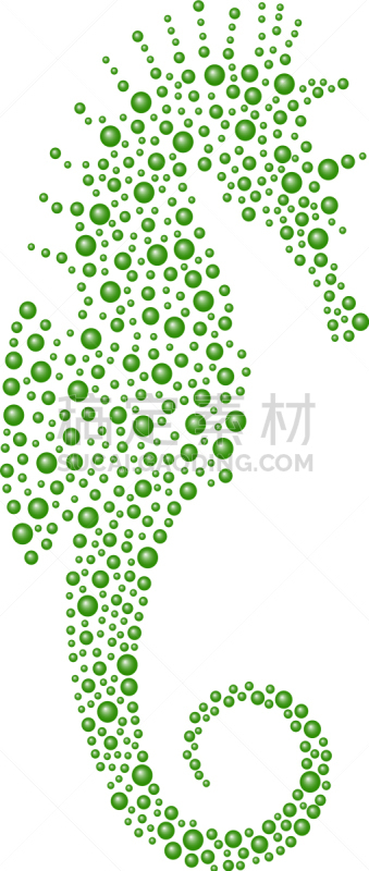 海马,绿色,球体,分离着色,自然,华丽的,动物园,白色背景,野生动物,做