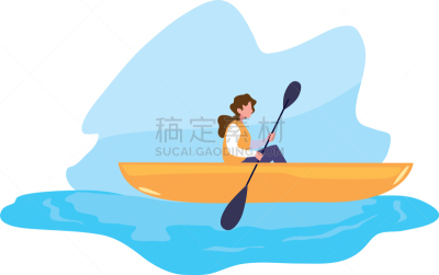 女人,船,自然,人,愉悦,运动,冒险,划船,休闲,度假