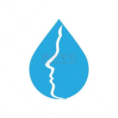 水滴,水,插画,计算机图标,白色背景,清新,分离着色,环境,品牌名称,证章