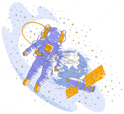 太空服,女人,行星,宇航员,星形,男人,半空中,风景,背景聚焦,太空交通工具