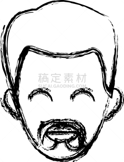 男人,卡通,可爱的,商务,人,概念,肖像,图像,微笑,违约