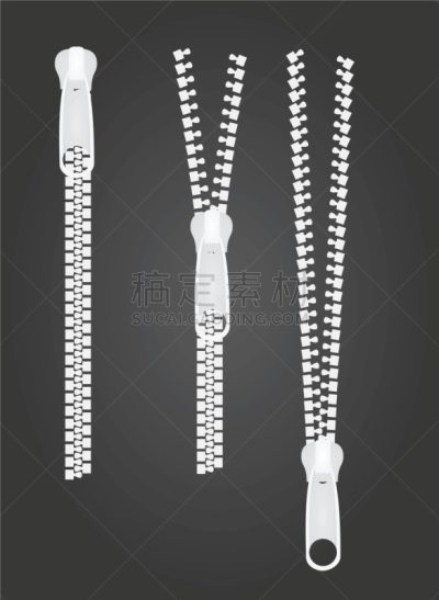 拉链,白色,紧握双手,华丽的,塑胶,钢铁,时尚,分离着色,联系,拉