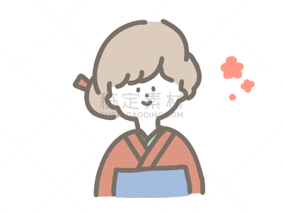 和服,女孩,传统,簪子,仅日本人,女人,长袖和服,儿童,日本人,绘画插图