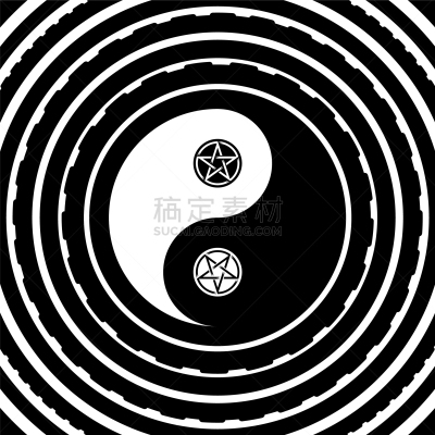 东方人,荐骨,阴阳符,符号,疤,圆形,白色,黑色,飘然