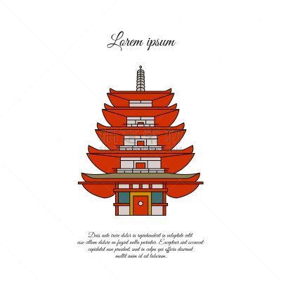 日本,宝塔,彩色图片,佛塔,图标,旅途,传统,名声,品牌名称
