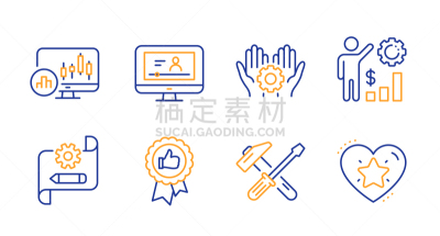嵌齿,烛台,蓝图,工具,轮廓,忠告,商务,技术,矢量,合伙
