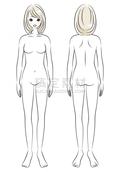 形状,女性,健康保健,仅日本人,背面视角,除痣,女人,日本人,全身像