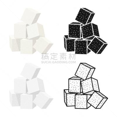 design cube and cane sign graphic of