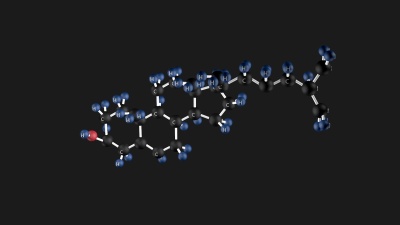 胆固醇分子结构。