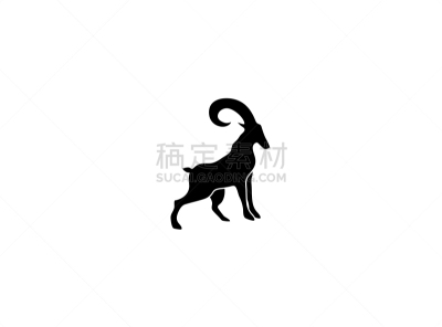 岩石,品牌名称,图标,野生白山羊,人种,地形,可爱的,有角的,概念,站