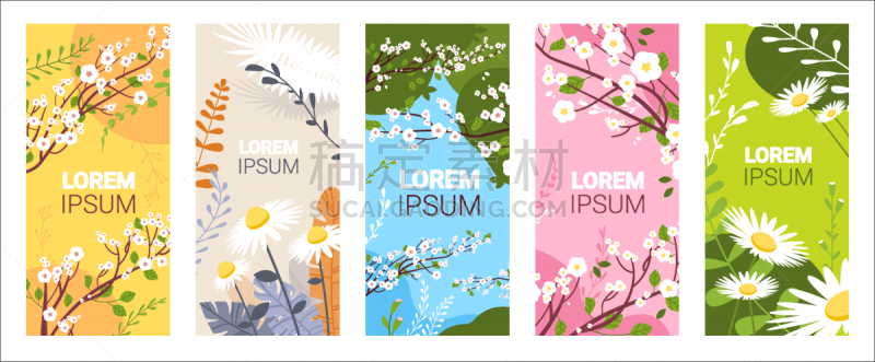 花,春天,贺卡,海报,叶子,垂直画幅,自然美,花,收集,布置