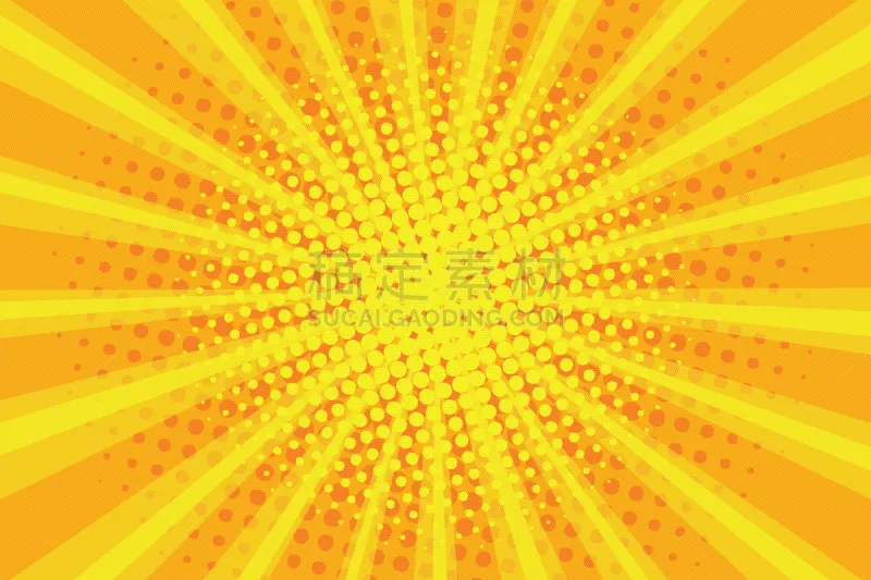 波普风 式样 太阳 漫画 活力 面部表情 夏天 黄色 点染 复古图片素材下载 稿定素材