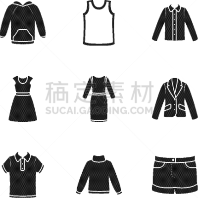 巨大的,黑色,时尚,计算机图标,服装店,分离着色,商务,外套,收集,布置
