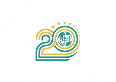 creative 20 th anniversary logo design
