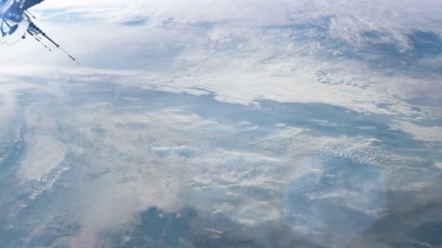 卫星在轨道上。