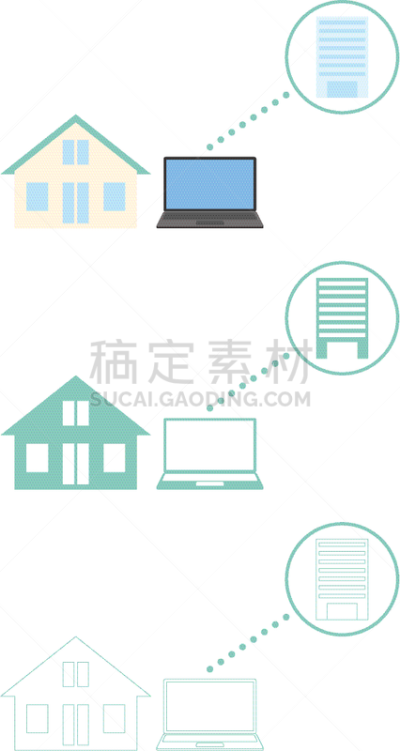 绘画插图,远程工作,工作场所,住宅内部,台式个人电脑,可爱的,商务,线条,计算机,布置