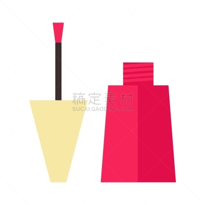 瓶子,指甲油,白色背景,分离着色,白色,魅力,红色,清漆,闪亮的,珐琅