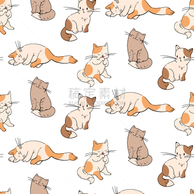 小猫,可爱的,宠物,华丽的,纺织品,图像,猫,壁纸,重复,装饰