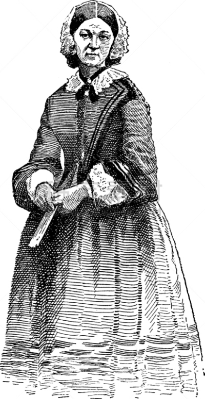 Florence Nightingale,白色,护士,夜莺,图像,创立者,英格兰,矢量,复古