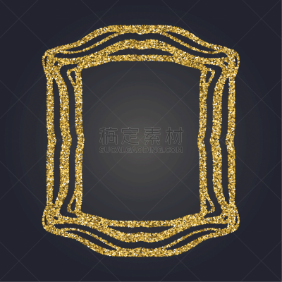 Art Deco风格,新艺术主义,黄金,国境线,边框,华丽的,浪漫,现代,闪亮,弯曲