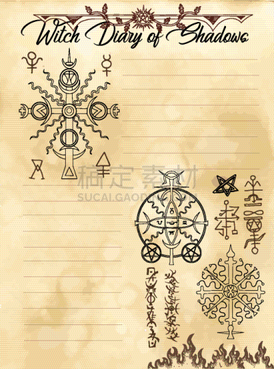 日记,女巫,戒童,炼金术,暗色,手稿,古董,几何学,哥特式风格,复古