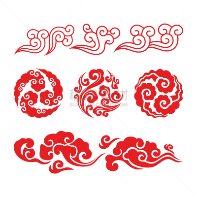 亚洲,云,漩涡形,华丽的,传统,风,布置,弯曲,设计