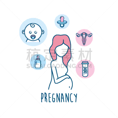 女人,健康保健,卵子,婴儿,卵巢,生物学,图像,矢量