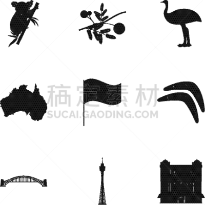蜘蛛网,澳大利亚,计算机图标,分离着色,国内著名景点,符号,土著人,动物,收集