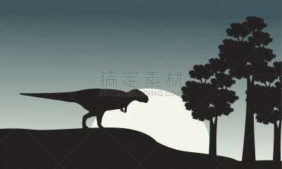 派克大街,远古的,白垩系,古生物学,图像,已灭绝生物,原始主义,史前时代,剪影,进攻
