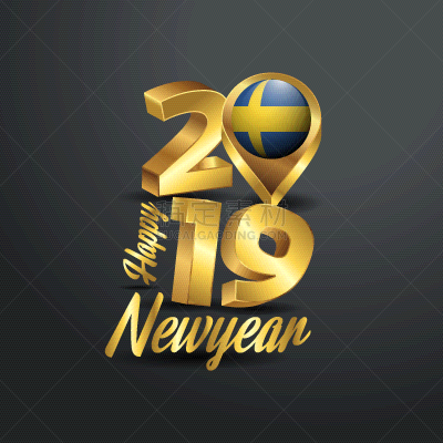 瑞典,2019,字体,金色,新年前夕,白色,国内著名景点,白昼,请柬,问候