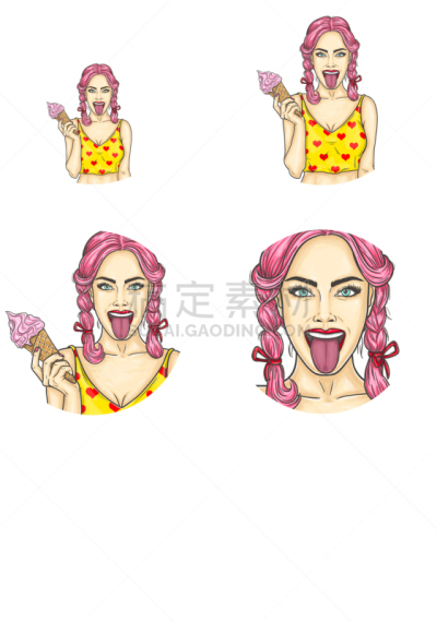 波普风,圆形,计算机图标,头像,人,肖像,图像,女人,违约