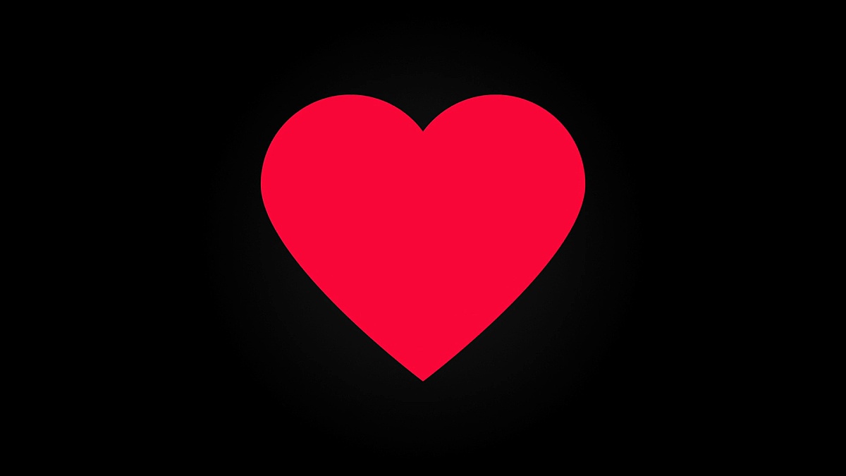 红色简单的心，这是爱情和健康的象征，抽象的3D计算机生成的背景