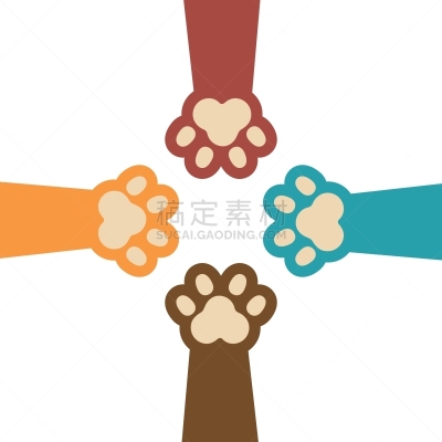 图标,爪印,分离着色,可爱的,宠物,脚印,图像,猫,设计,收集