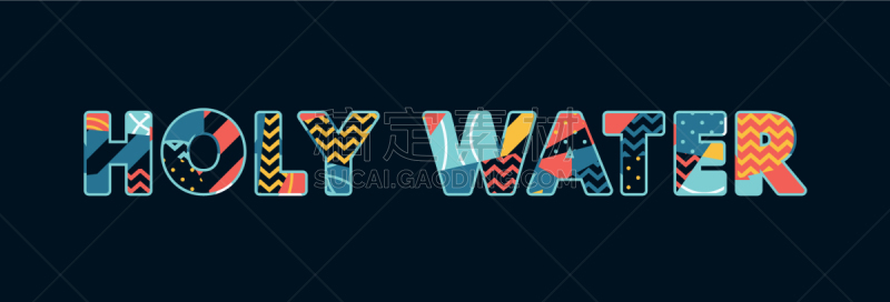 概念,圣水,艺术字,单词,运气,图像,化妆舞会服,矢量,水,凸版印刷