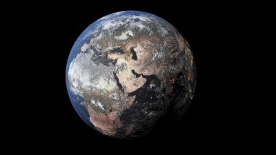 地球行星旋转与日方，欧洲方，本素材的元素由美国宇航局提供