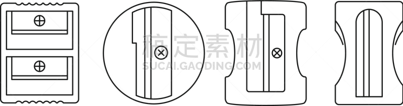 轮廓,塑胶,卷笔刀,图标集,锐角,黑色,材料,金属,洞,辛勤工作