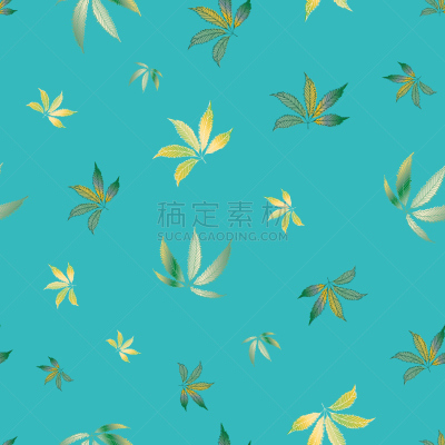 式样,植物学,矢量,概念,叶子,蓝色