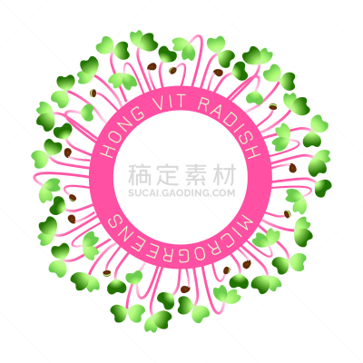 microgreens hong vit radish seed packaging design