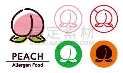 食品,计算机图标,桃,花粉,过敏,符号,图像,无人,矢量,水果