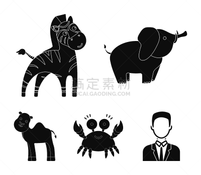 动物,完美,黑色,平衡折角灯,计算机图标,分离着色,宠物,自然,纯种犬,收集