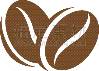 绘画插图,计算机图标,矢量,褐色,分离着色,白色背景,咖啡豆,饮料,菜单,暗色