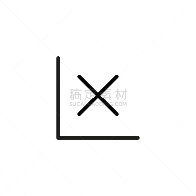 线图标,极简构图,十字形,专门技术,细的,圆形,绘画插图,问题,英文字母x,轮廓