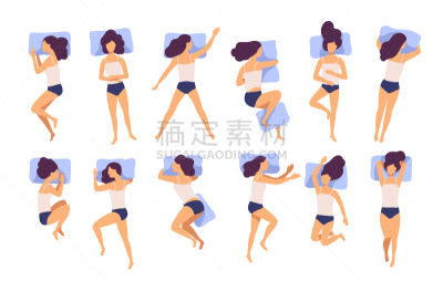 青年女人,床,夜晚,分离着色,可爱的,人,疲劳的,收集,睡觉,捆