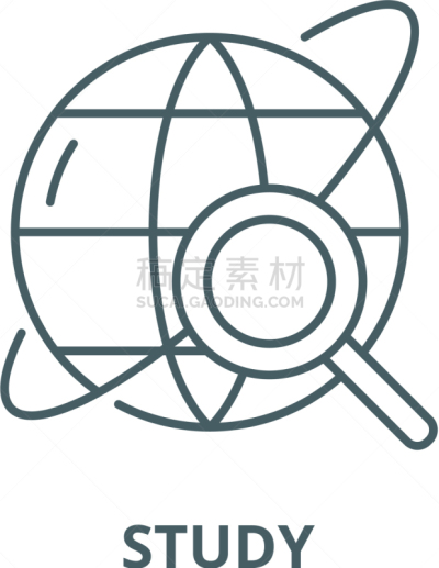 轮廓,概念,线图标,直的,商务,计算机,市场营销,学习,毕业,训练