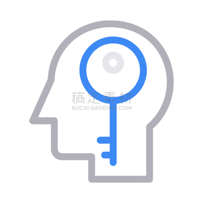 人,符号,图像,人的头部,矢量,方形画幅,智慧,绘画插图,密码