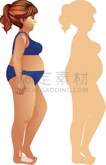 女人,生物学,微生物学,健康保健,暗色,阴影,剪贴画,剪影,超重