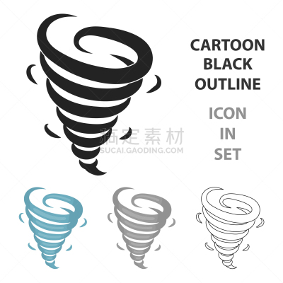 分离着色,白色,龙卷风,图标,漫画,环境损害,自然,云,图像,天气