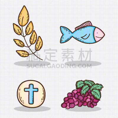 葡萄,鱼类,枝,叶子,最后晚餐,传统,事件,请柬,布置,问候