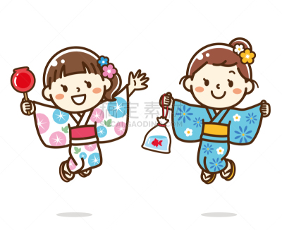 便装和服,儿童,衣服,可爱的,盂兰盆节,和服,太妃苹果,仅日本人,传统节日,快餐车
